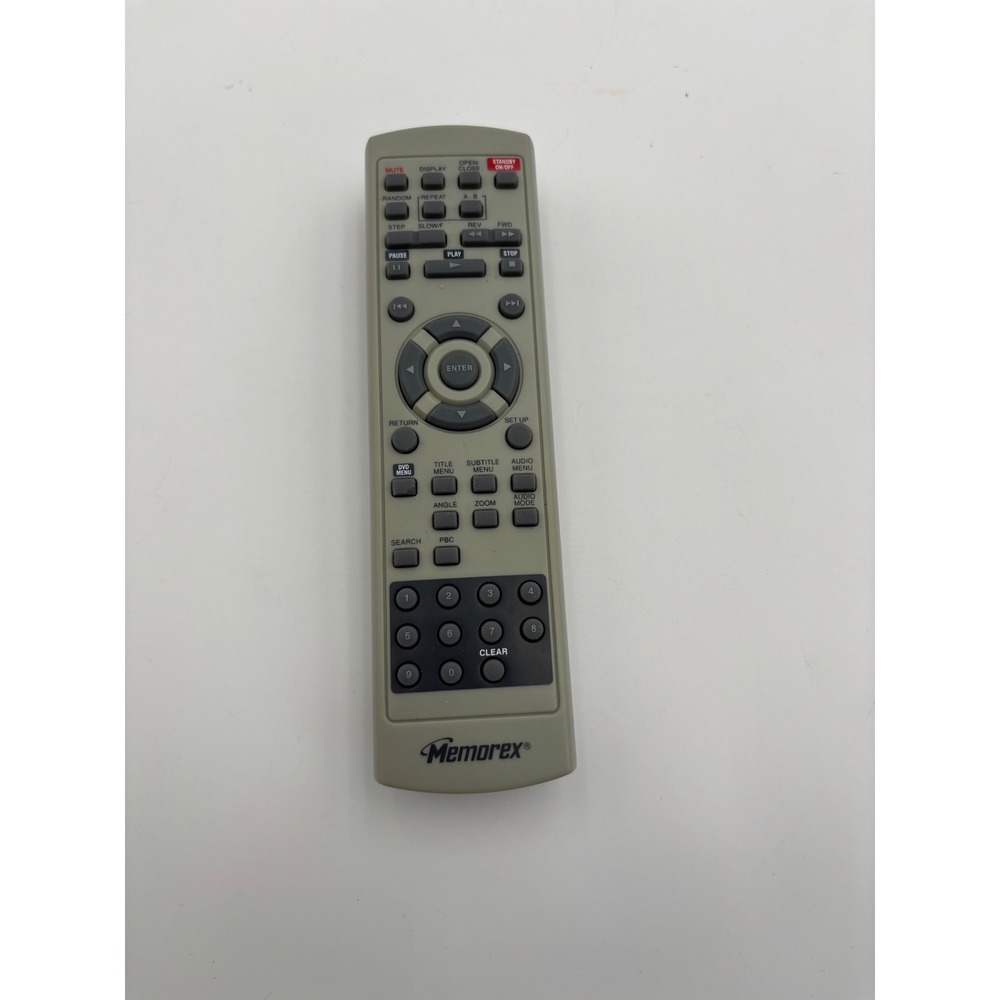 Memorex SUM-3 DVD Player Remote Control Gray Excellent Replacement Controller